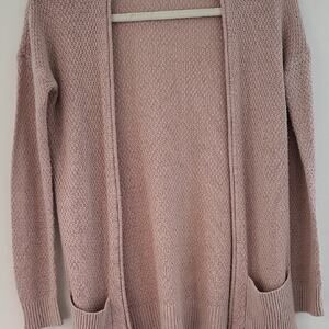 Garage‎ Light Pink Open-Front Cardigan